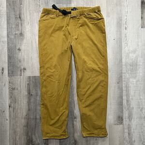 Mountain Hardwear Pants Mens Large Dark Gold Canvas Belted Outdoor Hiking Trek